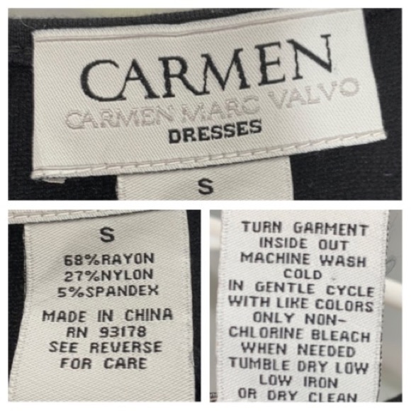 Carmen Marc Valvo Sleeveless Sheath Dress SzS - Picture 8 of 8